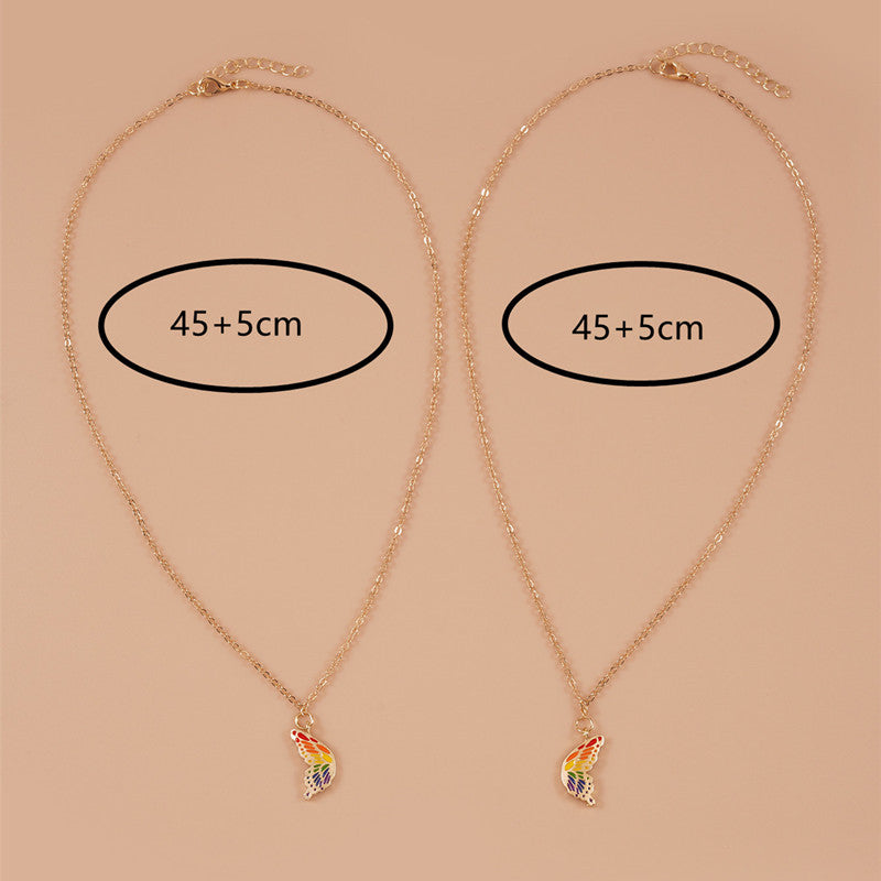 Juego De Collares De Aleación De Mariposa Arcoíris al por mayor